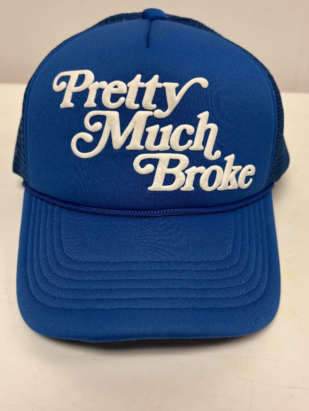 Apthcry Pretty Much Broke Trucker Hat Royal Blue #116, OSFM